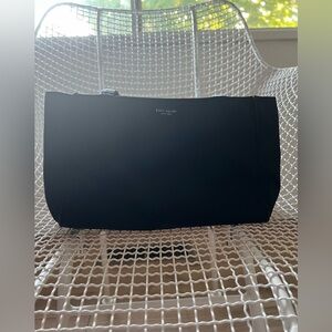 Small, vintage kate spade fabric/nylon hand bag in black. Magnetic snap close.